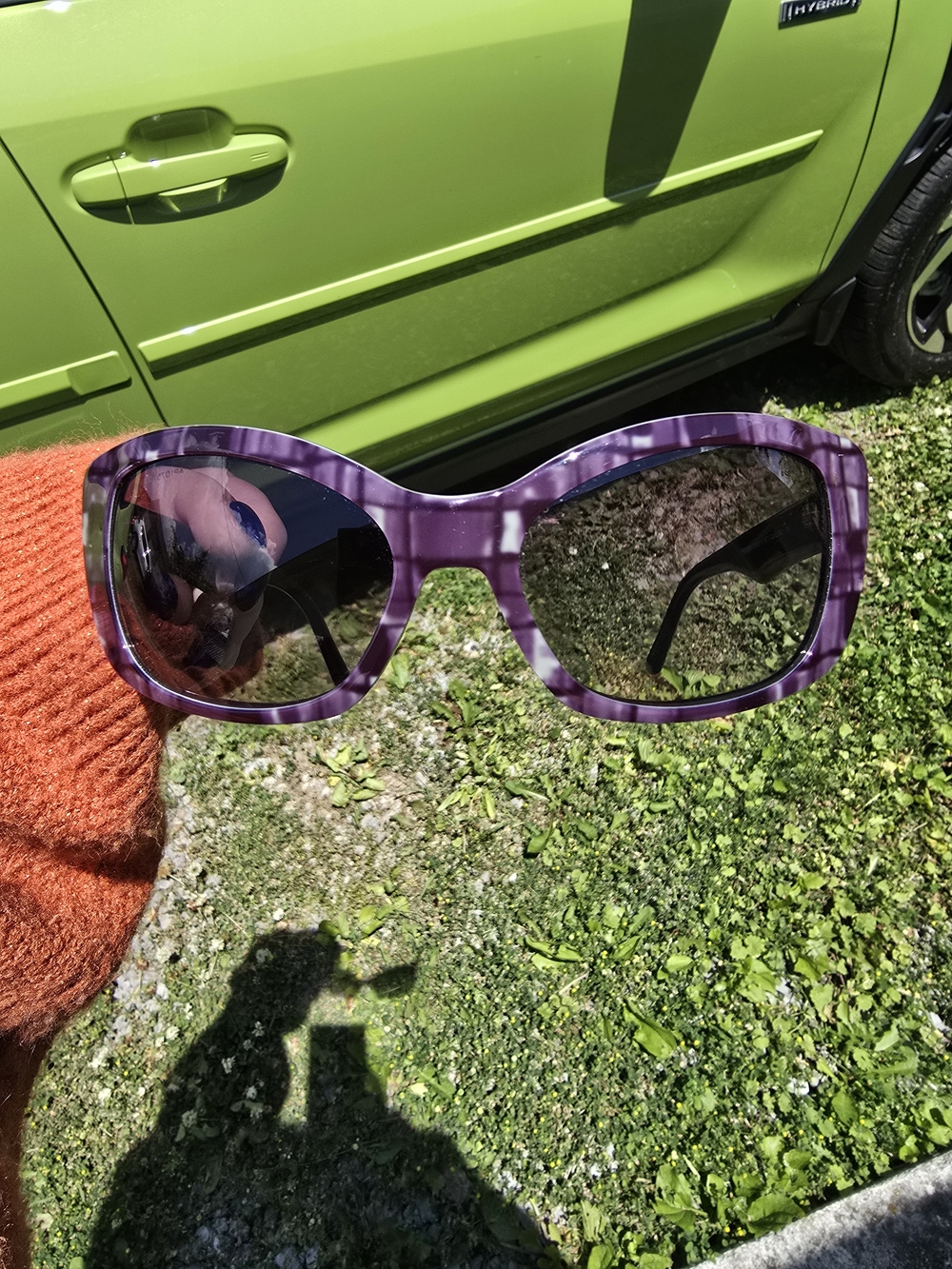 Prada SPR03N Purple Tweed Sunglasses w/ Case & Booklet